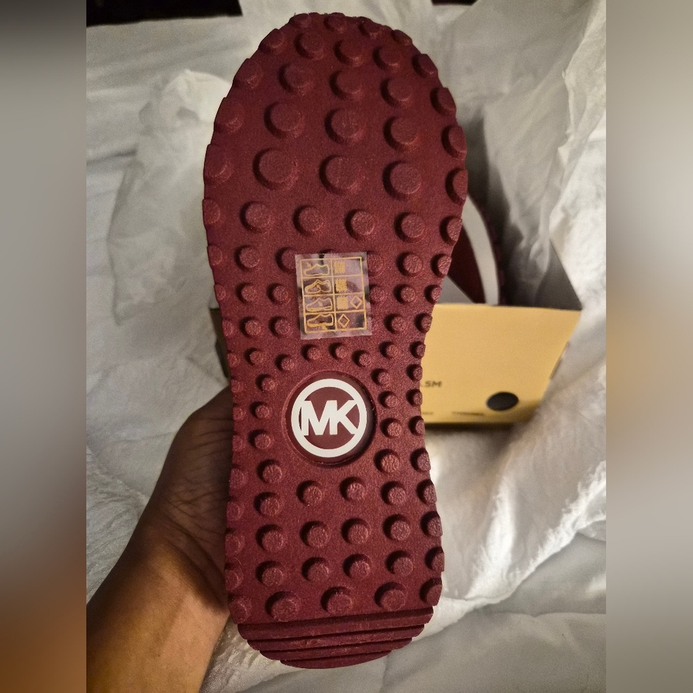 MICHAEL Michael Kors Bodie Stretch Knit Sneakerz ▪︎ Deep Red - Picture 9 of 11
